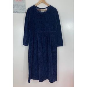 Blue velvet dress